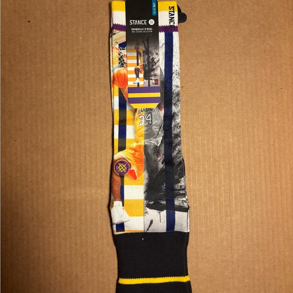 Stance Shaq Men's Multicolor Crew Socks Sz L-XL - Picture 2 of 5